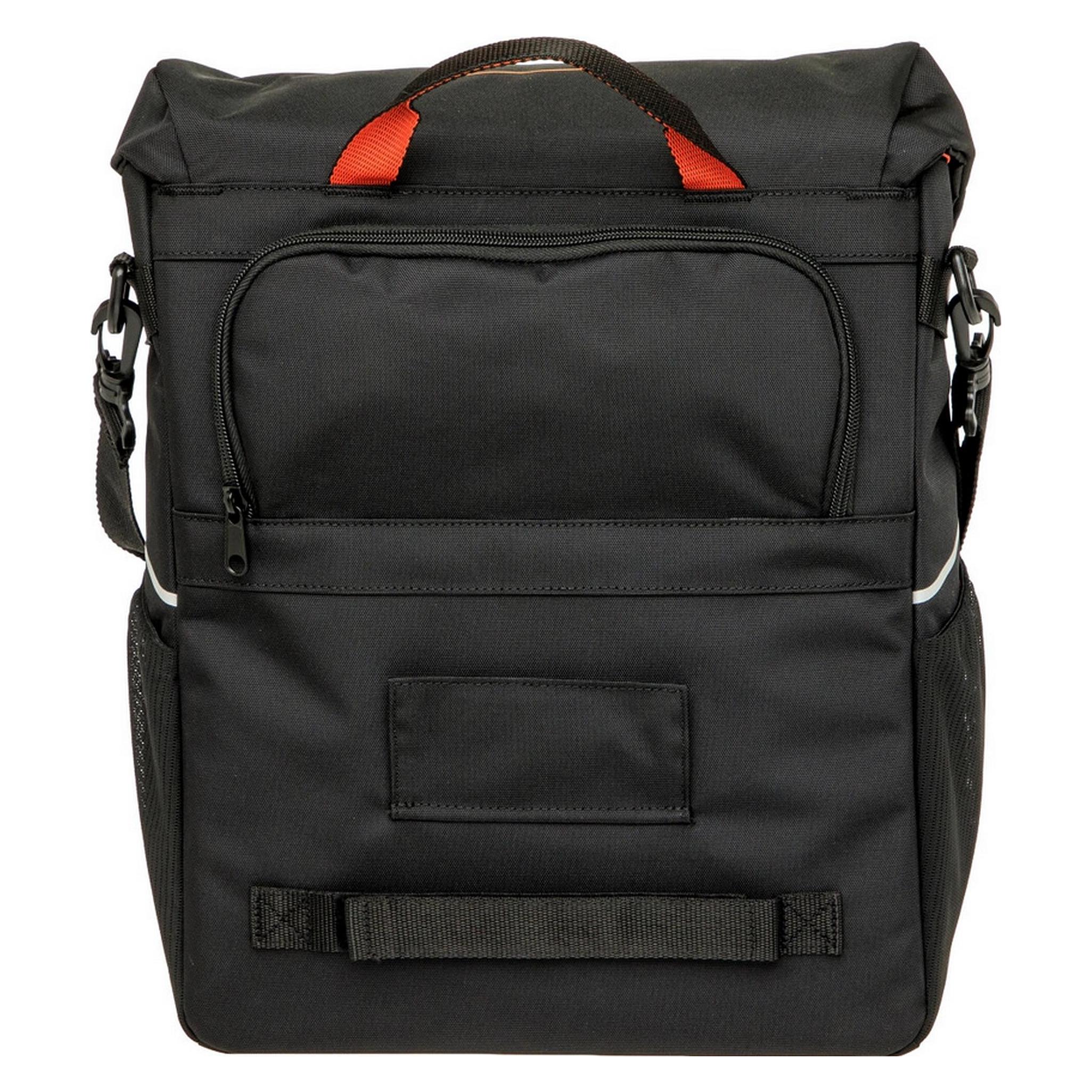 New Looxs Fahrrad-Gepäckträgertasche Vigo Single, schwarz-orange (20 l, Gepäckträgertasche) (539533)
