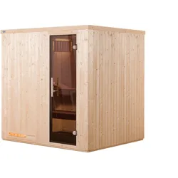 Weka Sauna Halmstad 2 mit Glastür und Fronteinstieg - 68 mm Ohne Ofen