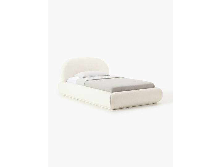 Bouclé-Polster-Einzelbett Alba