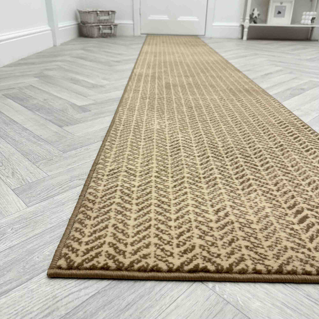 Natur Pur Runner Solid Colour Area Rug Light Brown Runner 60 x 330cm