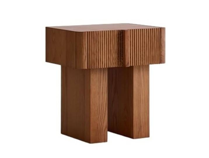 xiuling4568 Mid Century Griff Holz Nachttisch Beistelltisch Schlafzimmer Aufbewahrung Schublade und Regal Nachttisch Beistelltisch