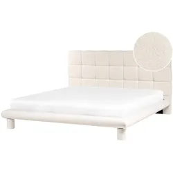 BETT mit Lattenrost 180/200 cm Cremeweiß Cressat
