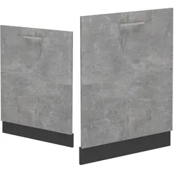 Vicco R-Line, Geschirrspülerblende, Braun, Grau