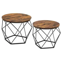 VASAGLE Couchtische-Set 2-tlg. braun
