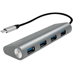 LogiLink UA0309 Schnittstellen-Hub USB 3.2 Gen 1 (3.1 Gen 1) Type-C 5000 Mbit/s Grau