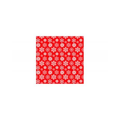 Schachtel mit 300 roten Air Soft-Servietten 40x40 mit verzierten Sternen (weiße Tinte) Weihnachten