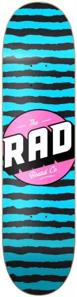 RAD Skateboards Skateboard Deck RAD Stripes Logo (8.125" - Blue)