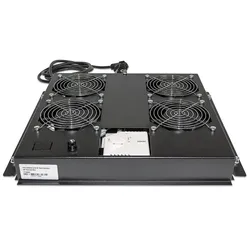 Intellinet Kühleinheit mit 4 Lüftern für 19" Schränke, Zur Deckenmontage, mit Thermostat, schwarz