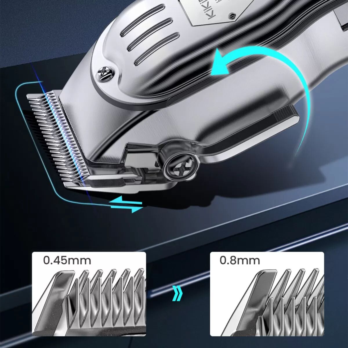 INF 3-in-1 Wiederaufladbarer Haarschneider, Nasen- & Ohrhaartrimmer, Professioneller Haartrimmer mit LED-Anzeige