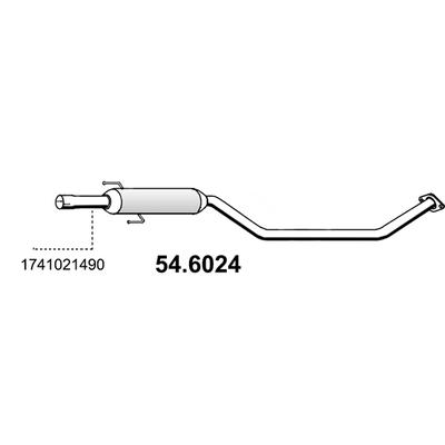 ASSO Mittelschalldämpfer 546024 für TOYOTA