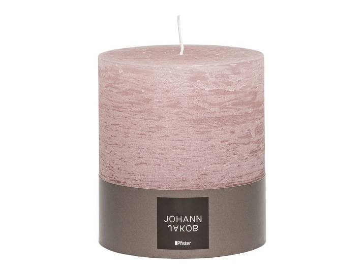 Zylinderkerze Adagio, Johann Jakob, rosa, Wachs
