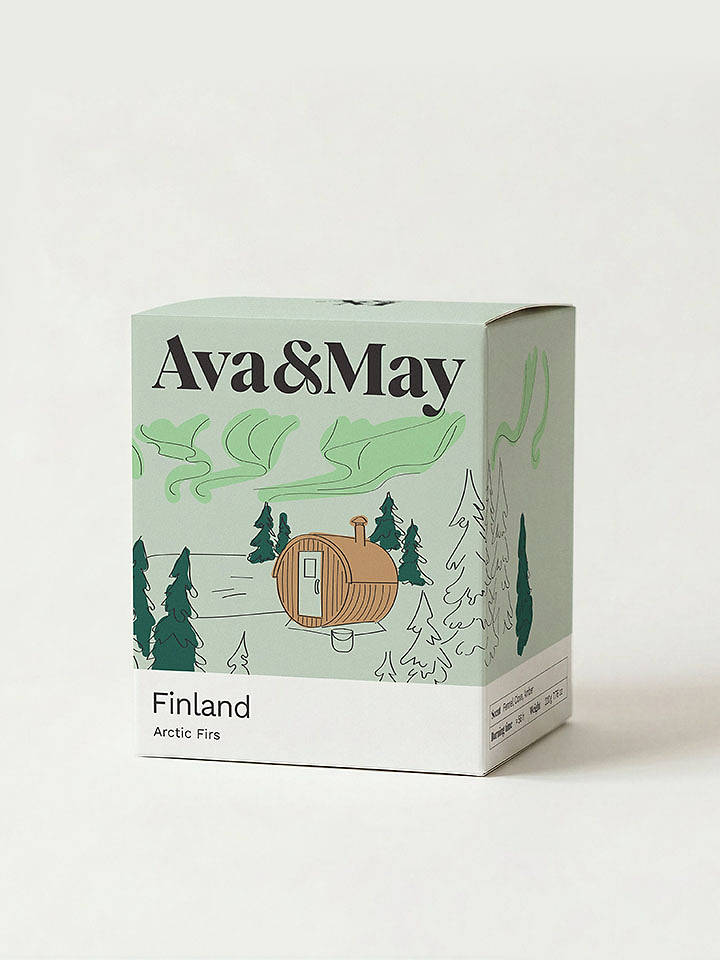 AVA&MAY Duftkerze "Finland" in Grün - 220 g - onesize
