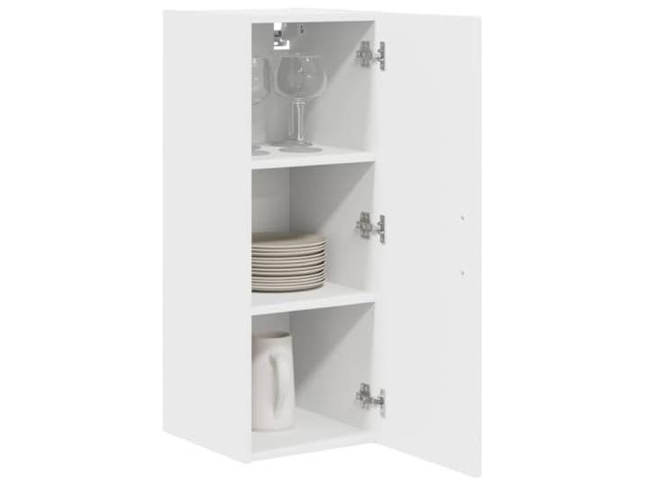 KTHLBRH Küchenschrank 30 x 31 x 80 cm Holz mehrschichtig weiß 3 Einlegeböden, 1 Tür, großer Stauraum, Montage erforderlich, für Utensilien und Töpfe
