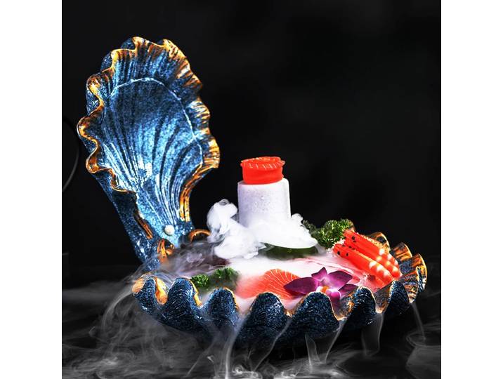 Assiette haut de gamme pour sashimi, plateau à fruits de mer, assiette à sashimi de saumon, plateau artistique pour glace sèche, vaisselle et articles de table