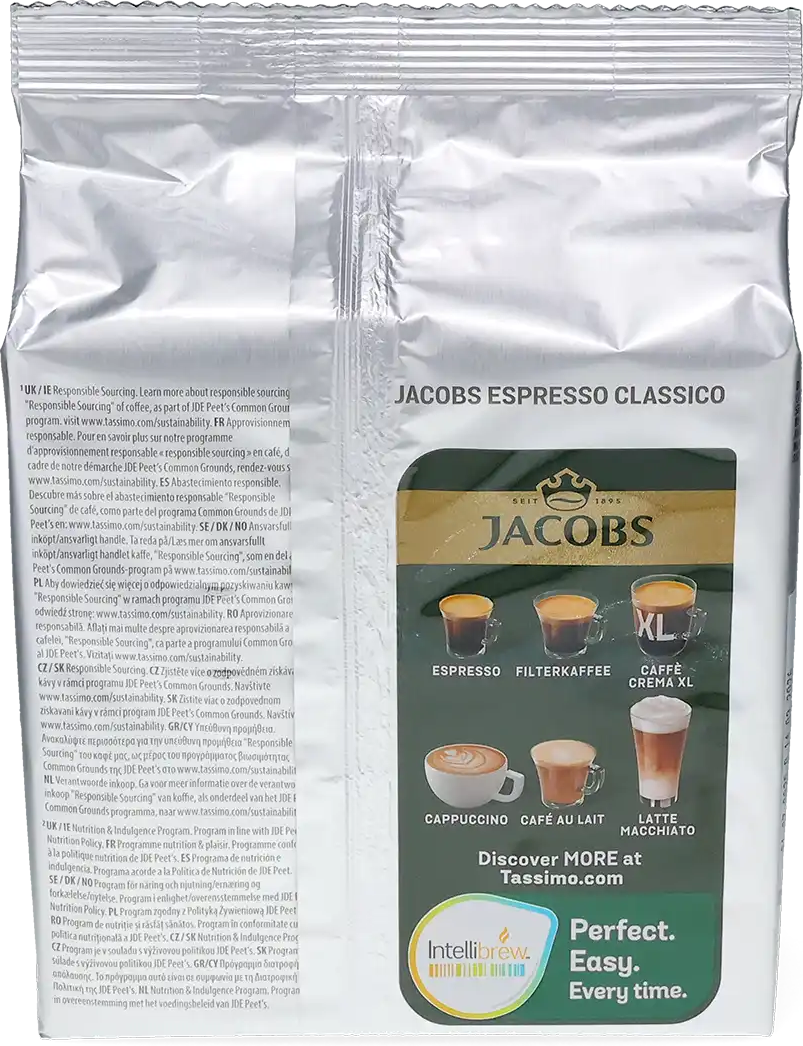 Jacobs   Espresso Classico - 16 Capsules de café pour Tassimo - Espresso - Compatible Tassimo