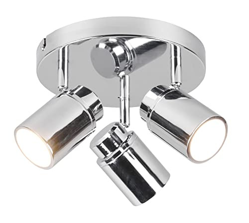 Trio Leuchten Angelo plafondlamp chroom/zilver, 3-lichts, metaal, GU10