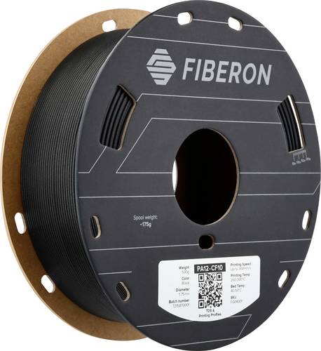 Polymaker FG04001 Fiberon PA12-CF10 Filament PA12-CF Kohlefaserverstärkt 1.75mm 500g Schwarz 1St.