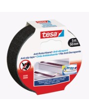 Tesa 55588 Antirutsch-Badestreifen Erwachsene Schwarz 50 mm Anti-slip Tape 5m x 50mm (55588-00000-11)