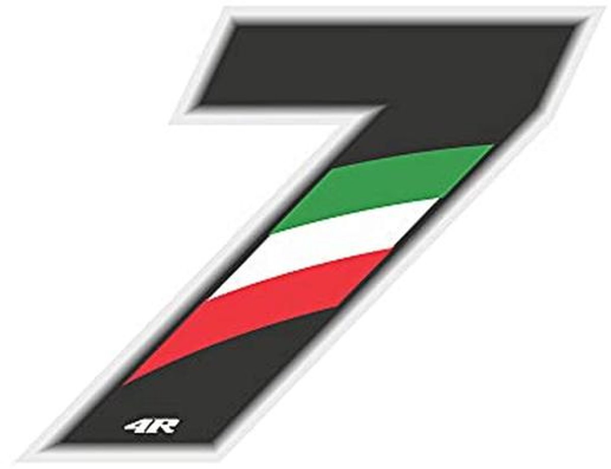 Racing Cijfer 7 Mini met Italiaanse Vlag - 3 x 2,5 cm