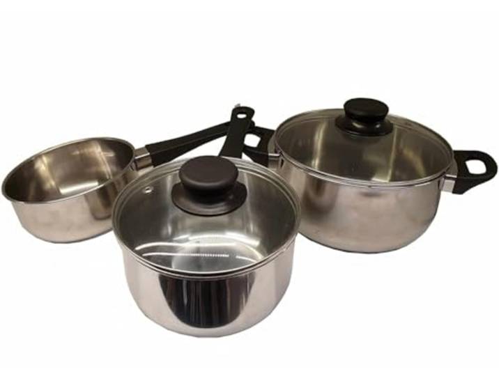 Ikea Marmite Annons Lot de 5 casseroles en acier inoxydable avec couvercle en verre pour induction