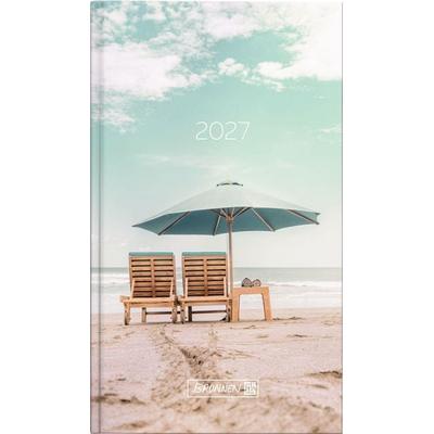 BRUNNEN 1075615037 Taschenkalender Mod. 756 2027 'Sunbeds' A6, Papier
