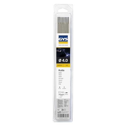 GYS Verpakking met 8 Rutil laselektroden van traditioneel staal, diameter 4 mm