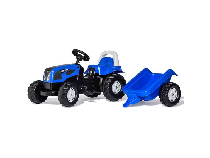 RollyKid Landini mit Anhänger Rolly Toys Blau Kunststoff