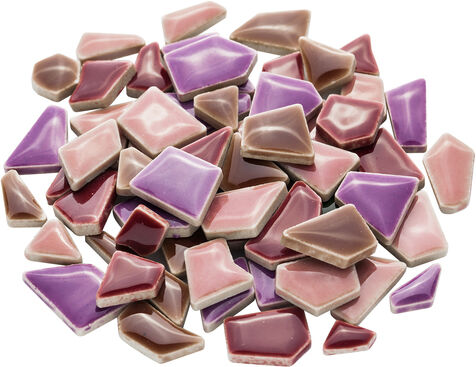 Flip Keramik-Mosaik mini, lila-mix, 10–20 mm, 200 g