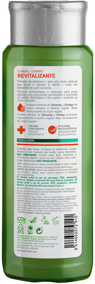 Naturvital Champú Sensitive revitalizante 300 ml