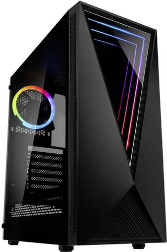 Kolink VOID RGB Midi-Tower Gaming-Gehäuse Schwarz 1 Vorinstallierter LED Lüfter, Seitenfenster, Staubfilter