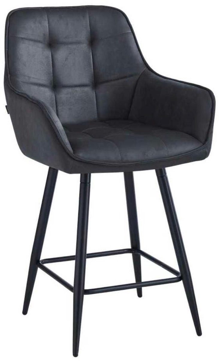 Colenis New York Barkruk Set van 2 - Antraciet - Microvezel - Industrieel