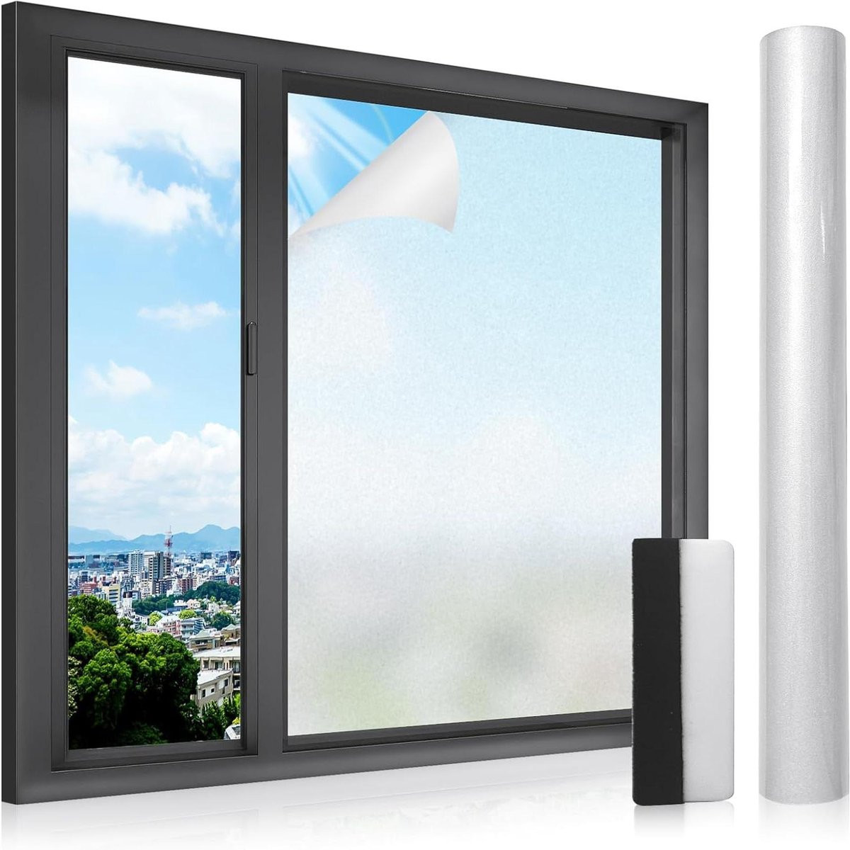 Matglas Raamfolie Privacyfolie - Mat - 90 x 400 cm