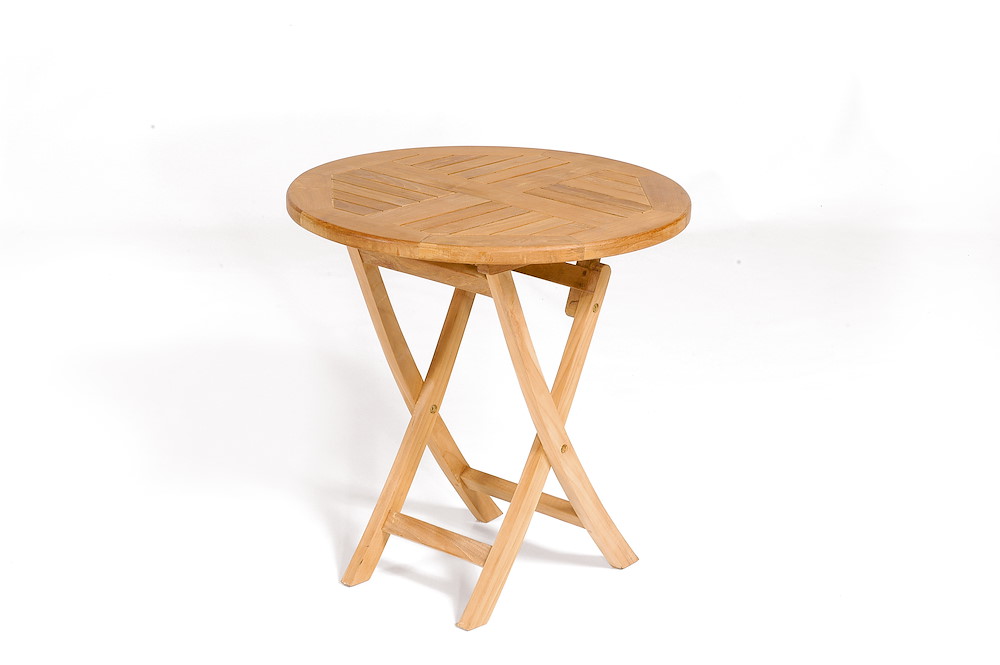 MUESING Klapptisch York 70 cm rund Teakholz 16884543