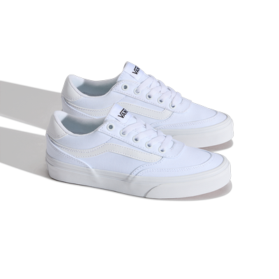 Sneaker VANS "Brooklyn LS", Kinder, Gr. 36,5, weiß (weiß, weiß), Textil, Schuhe Sneaker