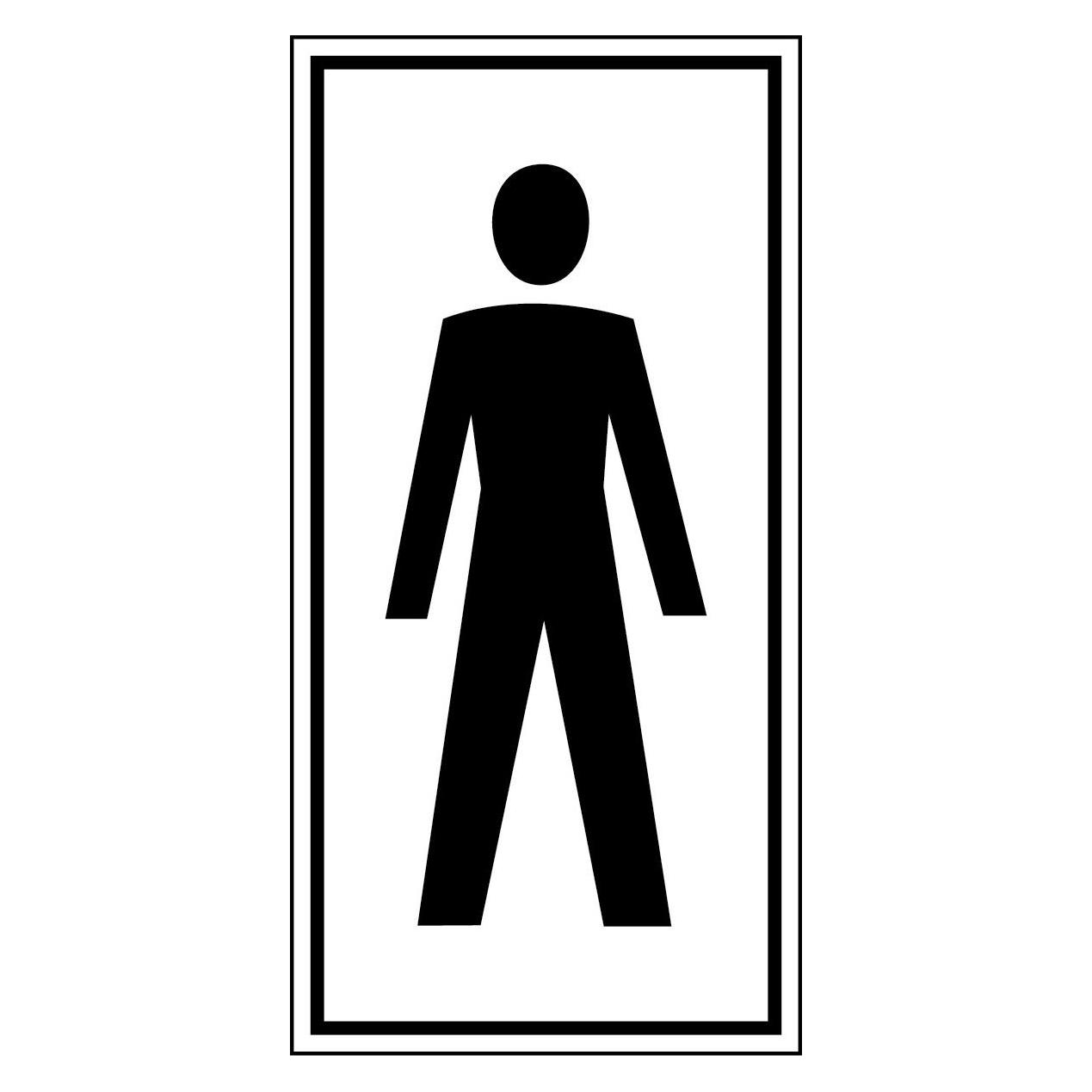 Brady PIC 466-075X150-B7527, Hinweisschilder - Toilette für Herren (252566)