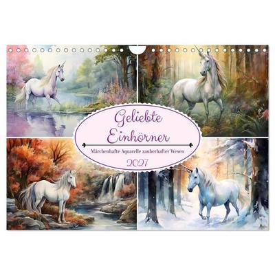 Geliebte Einhörner (Wandkalender 2027 DIN A4 quer), CALVENDO Monatskalender