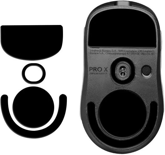 INF Logitech GPW4/GPX2c Maus Füße Ersatz - Schwarze PTFE Gleit Skates