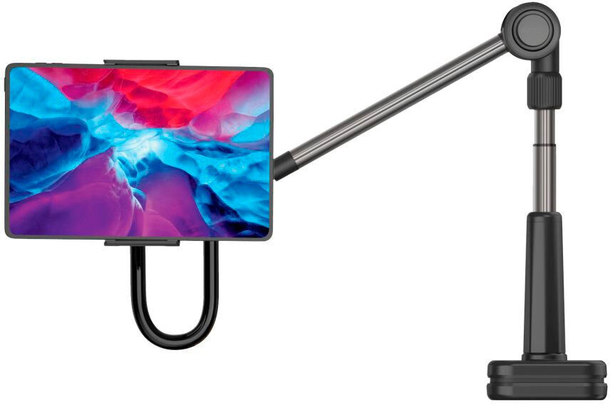 Fixed Relax Universal Tabletholder til Bord - Max Tablet: 125-215mm - Sort / Sølv