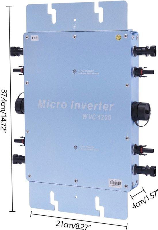 Selius Micro Omvormer Blauw - 1200 W Vermogen - Aluminiumlegering - Voor Zonnepanelen