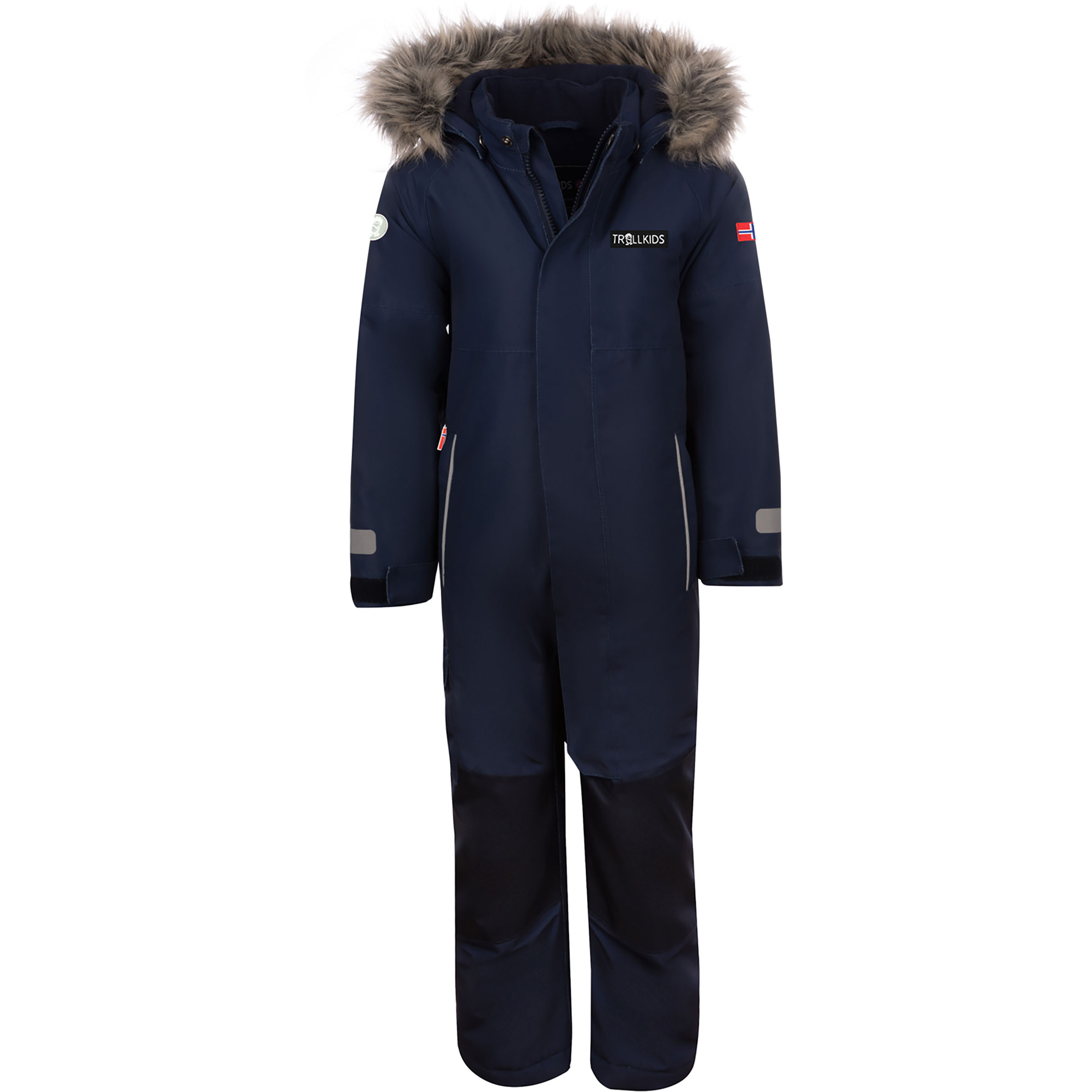 Trollkids Kirkenes Schneeanzug Kinder Overalls blau Größe 128 Lifestyle Winddicht Wasserabweisend