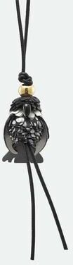 Uplifted Goods Leather Flower Bag Charm black Bird