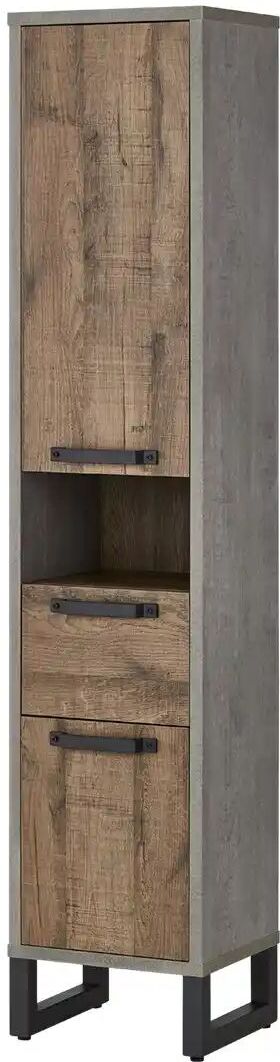 Höffner Hochschrank  Luganer See ¦ holzfarben ¦ Maße (cm): B: 40 H: 190 T: 35.0