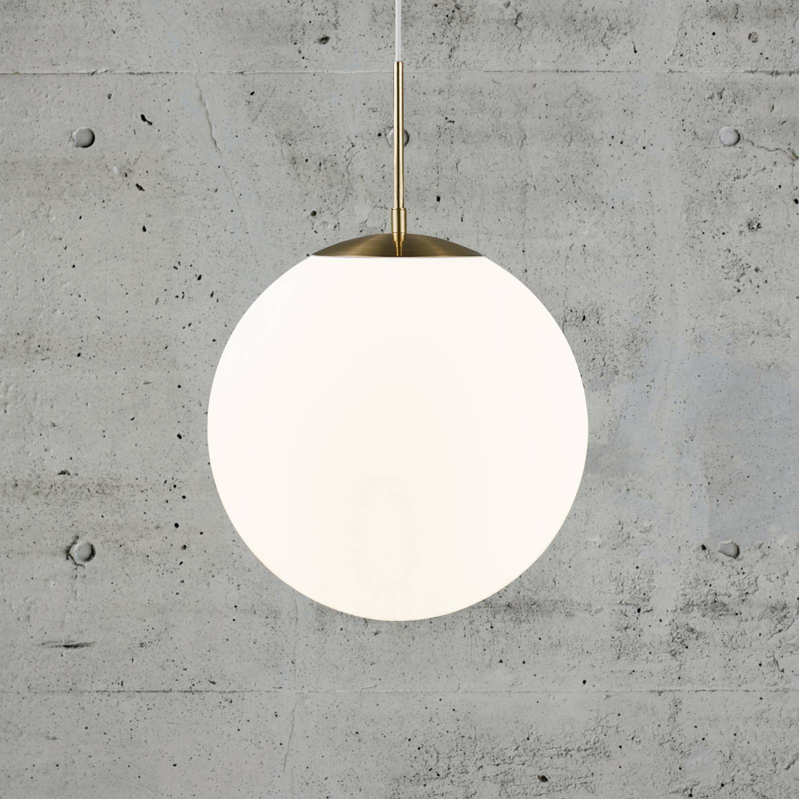 Nordlux Glass Pendant Light Grant, dimmable, White / opal, Living / Dining Room, Glass, Ceiling Light