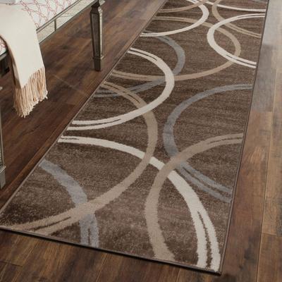 World Rug Gallery Contemporary Abstract Circles Design Area Rug