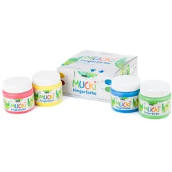 MUCKI Fingerfarben, 4x 150 ml