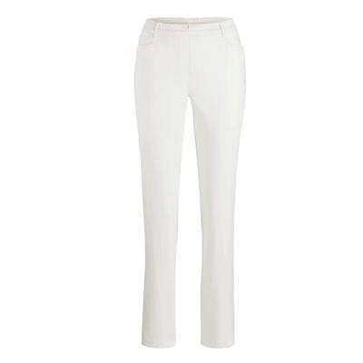 Schlupfhose GOLDNER "Baumwollhose mit Dehnbund", Damen, Gr. 54, N-Gr, beige (cremeweiß), Obermaterial: 98% Baumwolle CO. 2% Elasthan EL., Casual, Hosen Schlupfhose, keine/nicht relevant