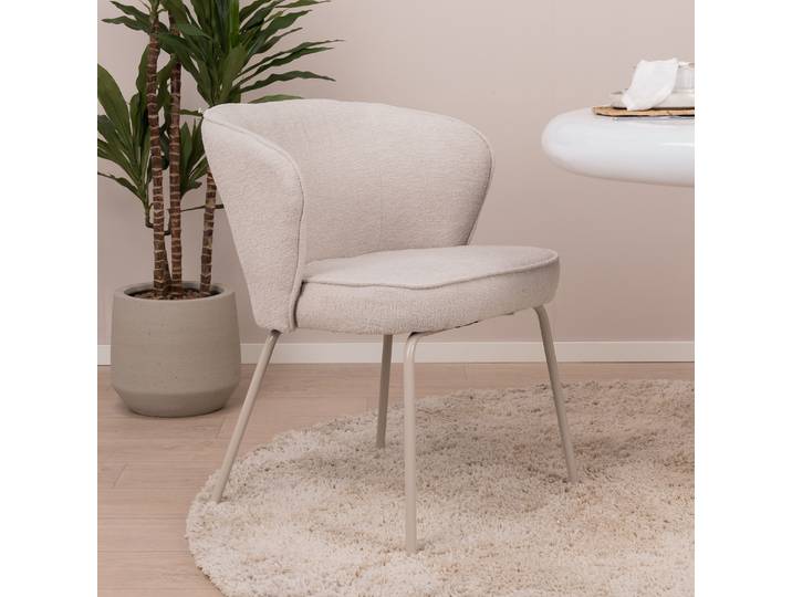 WOOOD Eetkamerstoel Admit Geweven - Pebble - BePureHome