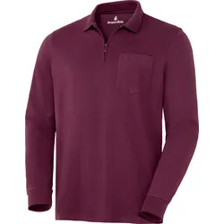 Jacques Britt Herren Polohemd langarm mit Zipp