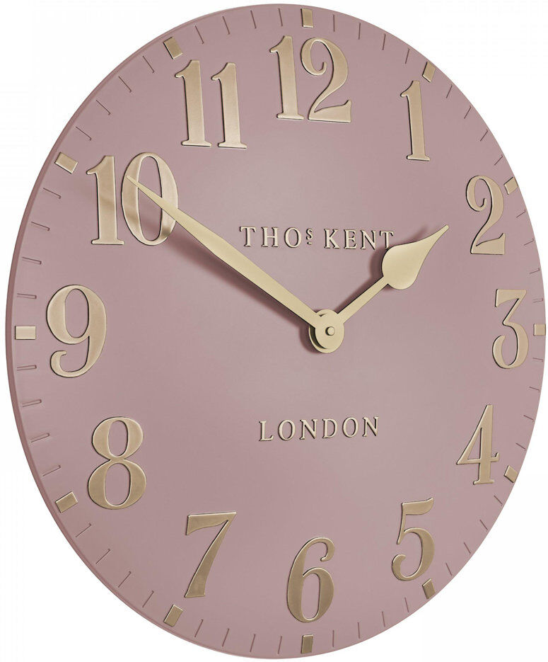 Thomas Kent Metal Wall Clock Pink 51 cm H x 51 cm W x 4.4 cm D