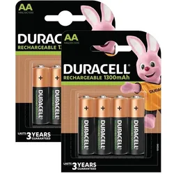 Duracell Rechargeable AA 8 Pack (8 Stk., AA), Batterien + Akkus
